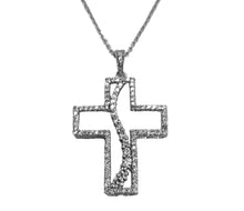 Load image into Gallery viewer, Estate White Gold and Diamond Cross