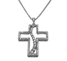 Load image into Gallery viewer, Estate White Gold and Diamond Cross
